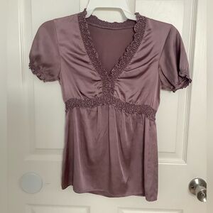 INC International Concepts Lavender blouse V-Neck Size XS